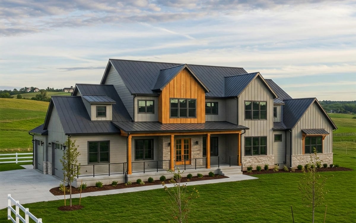 Modern farmhouse custom home in Clearview Township